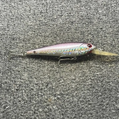 Bass Pro Shops XPS плавающая снятая с производства приманка воблер 3,5 дюйма голографическая фиолетовая - Изображение 1 из 4