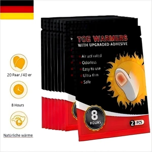 20 Paar Fußwärmer Pads Zehenwärmer Fußheizung Fuß Thermopad 8h EXTRA WARM TOP~ - Bild 1 von 17