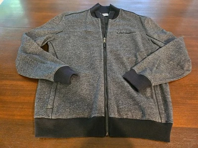 CALVIN KLEIN BOMBER JACKET ZIP FRONT POCKETS GRAY Size Large - Image 1 of 4