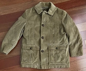 Vintage Mighty Mac Heavy Weight Corduroy Jacket Button Down Lined Coat Boys 10 - Picture 1 of 16