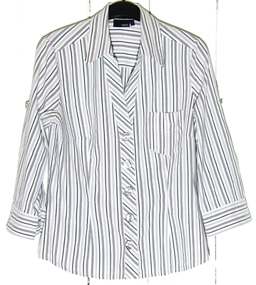 Next Women's Striped Print Shirt, Blouse, Top, Size UK 12 - Image 1 of 3