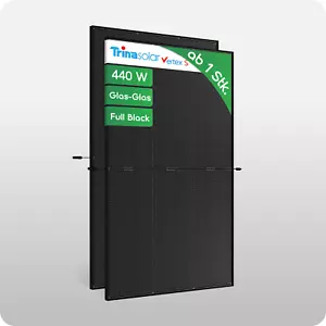 Solarpanel Balkonkraftwerk 440W Trina Vertex S+ TSM-440-NEG9R.25 Full Black - Bild 1 von 7