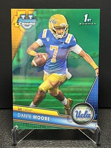 DANTE MOORE 2023 Bowman Chrome University 1ST GREEN SHIMMER REFRACTOR /99 #133