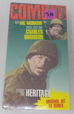 TV Combat Episode 5 Five Heritage VHS New Sealed 1987 Vic Morrow Charles Bronson Foto 1 de 2