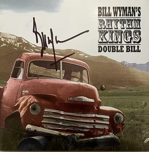 Autógrafo firmado ""Double Bill"" de los Rolling Stones Bill Wyman inserto de CD ""Double Bill"" Rhythm Kings - Imagen 1 de 9