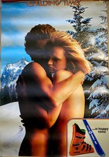 SPALDING TIME - SKI - Poster originale pubblicitario - ' 70 -