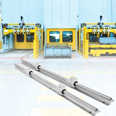 VEVOR 2PCS Smooth Linear Rails + 4X SBR16UU Bearing Block for CNC 300-2000mm Machinery