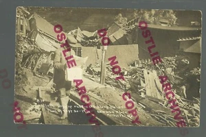 Austin Pennsylvania RPPC 1911 Presa Explosión EXCAVACIÓN CUERPOS Desastre MUERTE Multitud - Imagen 1 de 3