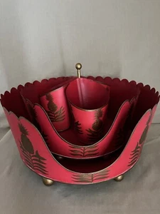 ❤️VTG ‘RARE’ SET OF 3 FORESIDE CHINOISERIE TOLEWARE 1950’s. SERVING SET - Picture 1 of 7