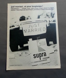 PUB PUBLICITE ANCIENNE ADVERT CLIPPING 40717/ HUILE VOITURE SPÉCIALE SPORT SUPRA - Picture 1 of 1