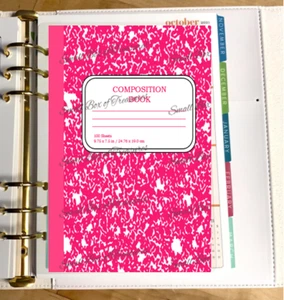 Libro de composición rosa brillante inserción 4 usos con agenda de anillo ErinCondren A5~ - Imagen 1 de 3