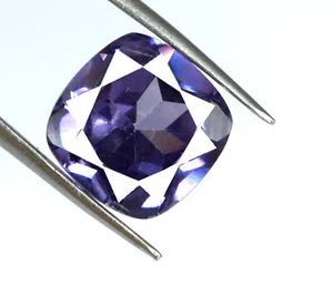 Birmania Viola Spinello Pietra Preziosa Sciolta 8-10 Ct Taglio Cuscino Certificato Vendita Paracolpi - Foto 1 di 9