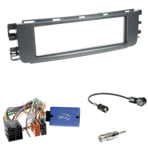 DIN Radioblende schwarz + CHINA Lenkradinterface für Smart Forfour BR454 ab 2004 - Bild 1 von 2