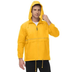 Men's Waterproof Rain Jacket Cycling Running Windbreaker with Hood Hiking - Picture 1 of 7