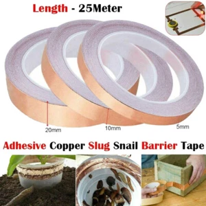 Selbstklebend Kupfer Klebeband Kupferfolie Abschirmfolie Anti-Schneckenband 25m~ - Bild 1 von 15