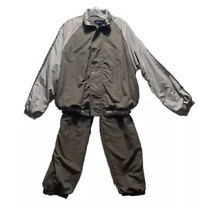 VTG Men's Pierre Cardin Athletic Windbreaker 2pc Track Suit Large Khaki Brown - Picture 1 of 24