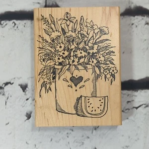 Delafield Stamp Company Flowers Plant Bouquet Rubber Stamp - Picture 1 of 3