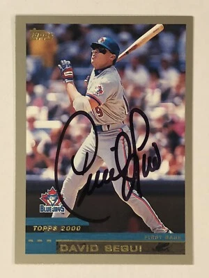 Tarjeta Topps 2000 autógrafo firmado por David Segui Toronto Blue Jays Foto 1 de 2