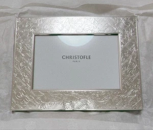 Unused Christofle Jardin Eden Silver Picture Frame Modern Floral Engraved France - Picture 1 of 12