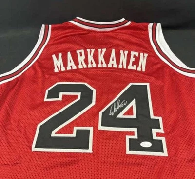 Lauri Markkanen Chicago Bulls Signed Autographed custom jersey  JSA COA - Image 1 of 4