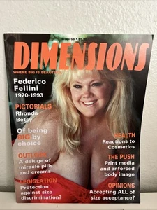 VINTAGE DIMENSIONS Feb 1994 Issue #58 ~ Big Women MAGAZINE RARE - Picture 1 of 11