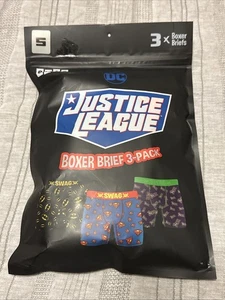 SWAG Justice League Batman Superman Joker Boxershorts 3er Pack Größe S Neu mit Etikett - Bild 1 von 3