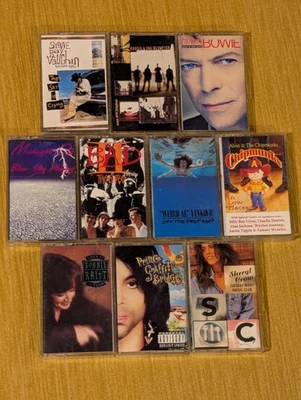 90’s Cassette 10 Lot Prince Hootie David Bowie Big Audio Dynamite Sheryl Crow ++ - Image 1 of 3