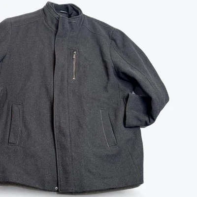 Abrigo Coche Moderno Calvin Klein XXL Gris Mezcla Lana Acolchado Forrado Chaqueta 2XL Foto 1 de 4