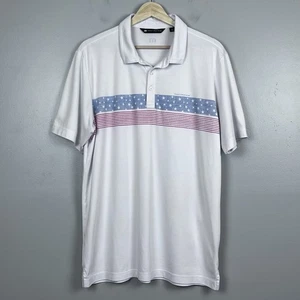 Travis Mathew Men's Merica Cotton Blend Flag Themed Polo Size L; Preppy, Golf - Picture 1 of 13