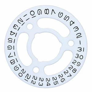 Date Disc For Rolex 2130-2135 Movement White With Black Numbers - Picture 1 of 2