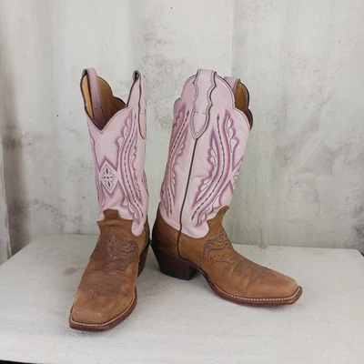 Botas de Vaquero Justin de Cuero Completo De Colección Hechas en Estados Unidos Para Mujer Talla 6 Foto 1 de 4