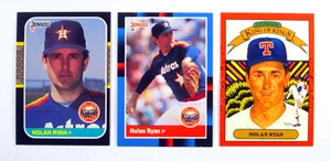 LOTE (3) DONRUSS NOLAN RYAN 1987 (#138) 1988 (#61) 1990 Rey de Reyes (#665) - Imagen 1 de 2