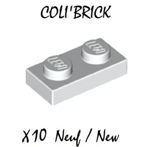 Lego 3023 - 10x Plaque / Plate 1x2 - Blanc / White - 6225 28653 NEUF - Imagen 1 de 1