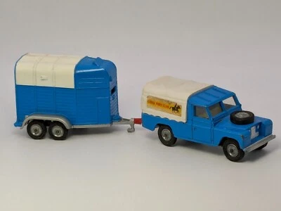 Vintage 1970s Corgi GS15 Pony Club Blue Land Rover & Beaufort Horse Trailer Set - Image 1 of 4