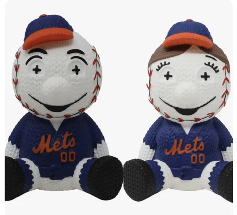 NY METS MR & MRS MET PLUSH DOLL FIGURE SGA 2023 HANDMADE BY ROBOTS KNIT SERIES Cover