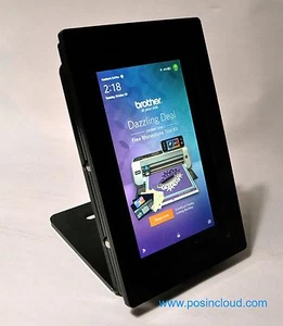 Black Acrylic Anti-theft Security Desktop Stand for Amazon Fire 7" as Kiosk POS - Picture 1 of 4