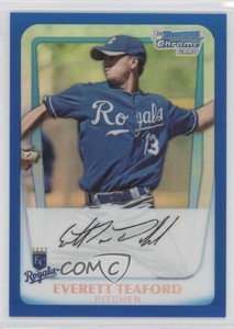 2011 Bowman Chrome Prospects Blue Refractor /250 Everett Teaford Rookie RC