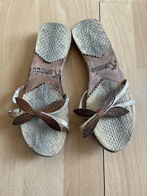 Slipper Aus Natur Holz Sohle Recycling Autoreifen - Bild 1 von 4