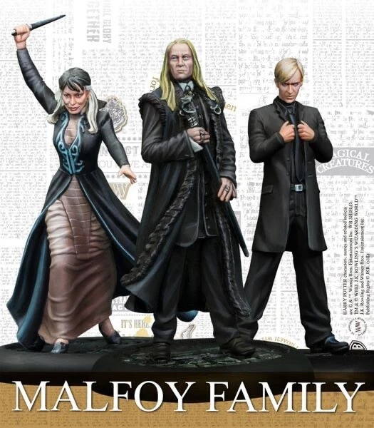 Harry Potter HPMAG10 Malfoy Family (Pack) Knight Models Miniature Game Wizards - Image 1 of 1