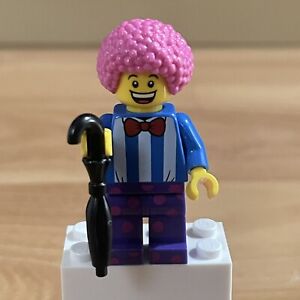 Lego Minifigures Pink Afro Polka Dot Pants Bow Tie Stripe Shirt Umbrella BAM NEW