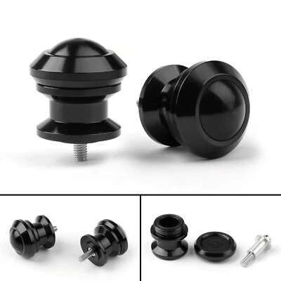 Pair 6mm Swingarm Sliders Spools For Yamaha MT01 MT09 YZF-R3 R1 MAX 530 Black H0 Foto 1 de 4