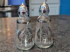 Sterling Silver 25th Anniversary Salt And Pepper Shakers Glass