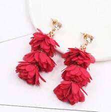 Simple Fashion Women earrings Jewelry Multi-layered flowers pendant earrings 