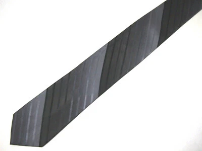 Corbata de colección Axcess para hombre negra gris a rayas seda 59" Foto 1 de 3