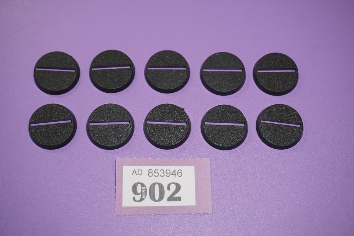 Lotto Di 60 Basette Rotonde Da 25 Mm Utilizzate Per Warhammer - Foto 3