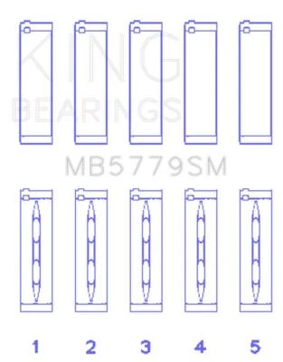 Juego de rodamientos principales King Engine MB5779SM para AUDI CDAA, CDHA, CDHB, CDAB Foto 1 de 4