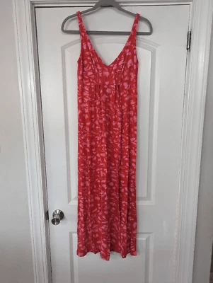 Maxi Vestido Cabi Jitney Mujer Talla Pequeña Rosa Estampado Salpicaduras Tanque fruncido Foto 1 de 4