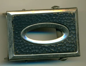 GÜRTELSCHNALLE - VINTAGE - SCHWARZ UND SILBER LOOK - Bild 1 von 2