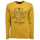 6331J  maglia uomo BEVERLY HILLS POLO CLUB yellow cotton t-shirt VINTAGE man