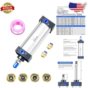 SC Air Cylinder 63mm Bore 150mm Stroke Dual Action Adjustable Buffer - Picture 1 of 10